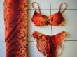 Bade orange Blüten gemustert  und Bikini gefüttert.JPG